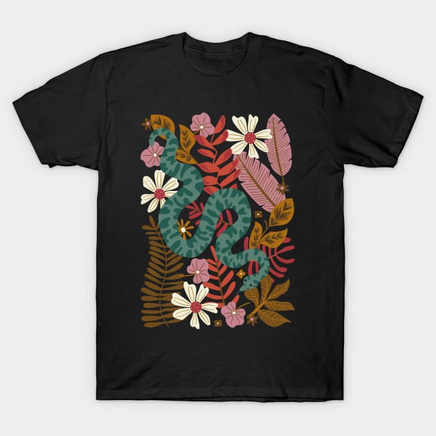 Jungle Snake T-Shirt by Anna Deegan